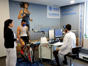 Héctor Barberá antes de empezar la prueba de esfuerzo